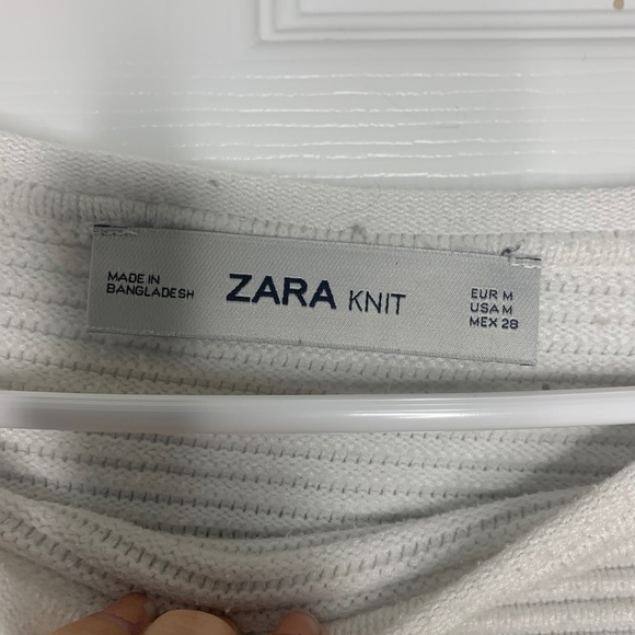 Zara knit white textured sweater - Picture 2 of 4